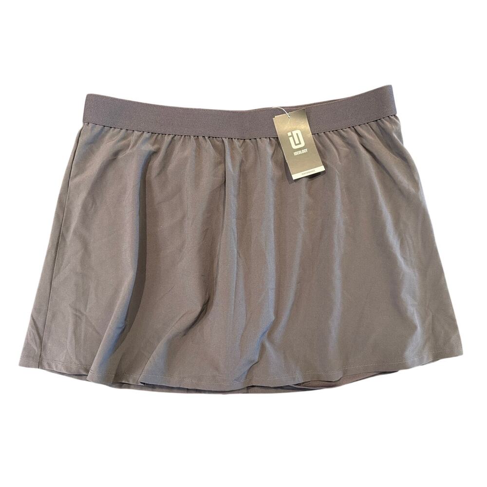 NWT Ideology Athletic Skort Built In Shorts, Deep Charcoal, Women’s Large